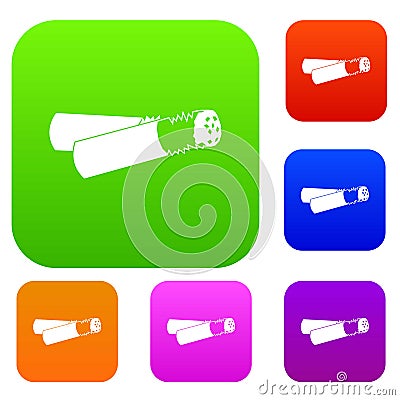 Cigarette set collection Vector Illustration