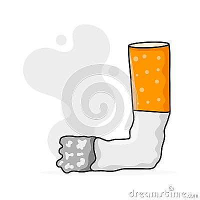 Cigarette Hand Drawing. Illustration Of The Concept. Set Of Vector Graphics Vector Illustration