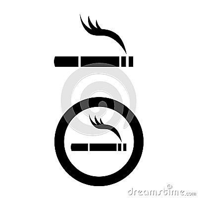 Cigarette icon vector. smoke illustration sign. For web sites Cartoon Illustration