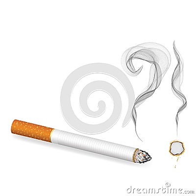 Cigarette question Vector Illustration
