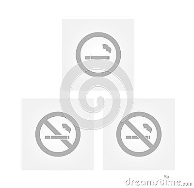 Cigarette signs Vector Illustration