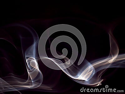 Cigarette smoke on black background, macro shot Stock Photo