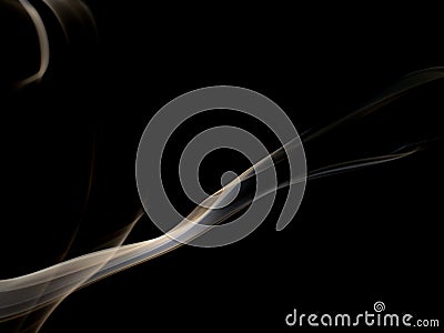 Cigarette smoke on black background, macro shot Stock Photo