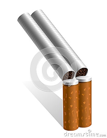 Cigarettes shotgun Vector Illustration