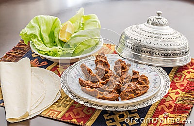 Cigkofte turkish meatball from bulgur Stock Photo