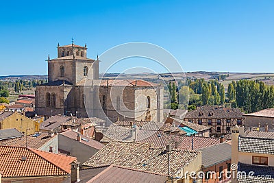Parish of Santa Ana in Penaranda de Duero Stock Photo
