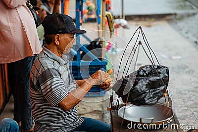 Traditional Food Vendors are Serving Buyers Editorial Stock Photo