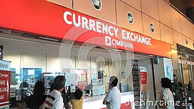 CIMB BANK CURRENCY EXCHANGE Editorial Stock Photo