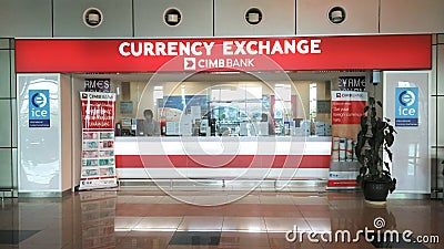 CIMB BANK CURRENCY EXCHANGE Editorial Stock Photo