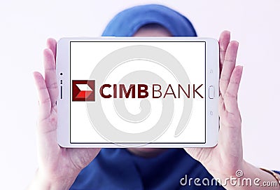CIMB bank logo Editorial Stock Photo
