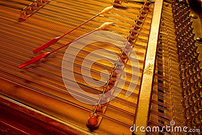 Cimbalom string music instrument Stock Photo