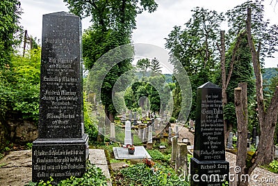 Cimitirul Bisericii Din Deal, the Saxon German Cemetery On The Hill, SighiÈ™oara, Transylvania, Romania Editorial Stock Photo