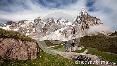 Cimon della Pala also called The Matterhorn of the Dolomites Stock Photo