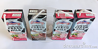 cimory milk, famous brand in Indonesia Editorial Stock Photo