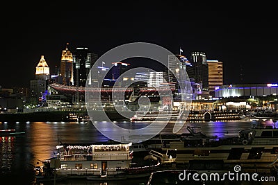 Cincinnati Downtown by night Stock Photo