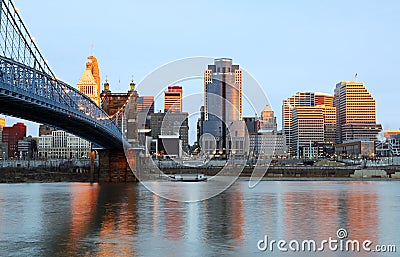 Cincinnati, Ohio Skyline. Stock Photo