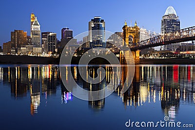 Cincinnati skyline. Stock Photo