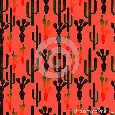 Cinco de Mayo background. Watercolor texture seamless pattern Stock Photo