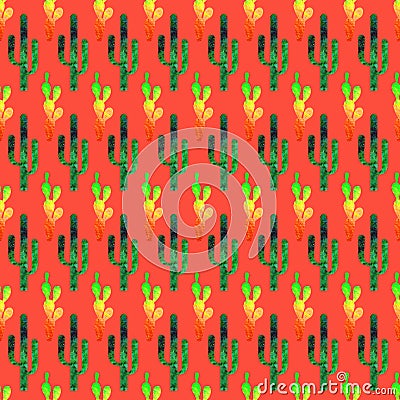 Cinco de Mayo background. Watercolor texture seamless pattern Stock Photo