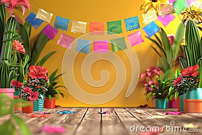 Cinco de Mayo celebration 3D graphics for the background Stock Photo