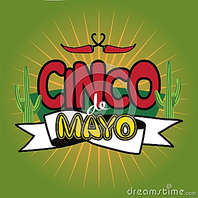 Cinco De Mayo coaster design, poster, flier, signage, party invitation Vector Illustration