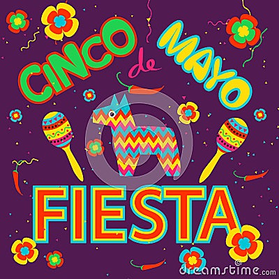 Cinco De Mayo coaster design, poster, flier, signage, party invitation Vector Illustration