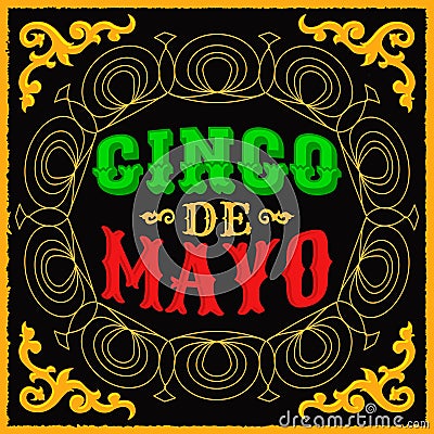 Cinco de mayo - mexican traditional holiday design Vector Illustration