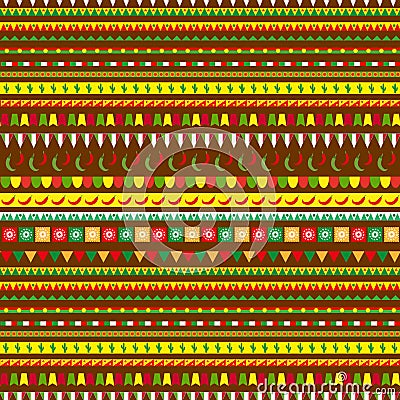 Cinco De Mayo Seamless Pattern With A Traditional Ornament. Mexican ...