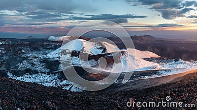 Cinder cone of the Tolbachik Stock Photo