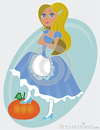 Cinderella Vector Illustration