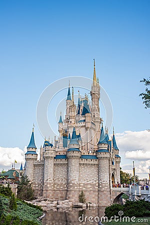 Cinderella Castle at The Magic Kingdom, Walt Disney World. Editorial Stock Photo