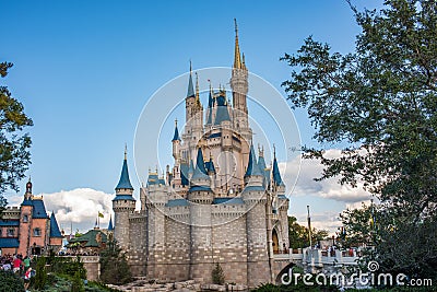 Cinderella Castle at The Magic Kingdom, Walt Disney World. Editorial Stock Photo