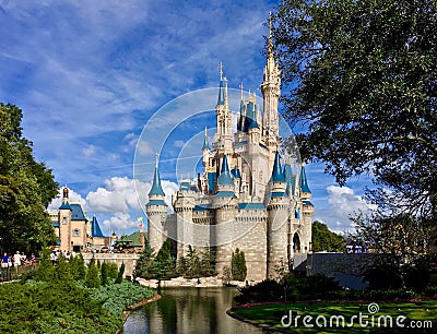 Cinderella Castle at Walt Disney World theme parks Editorial Stock Photo