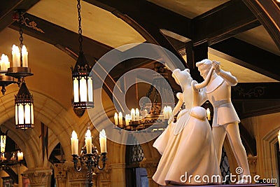 Cinderella dancing with prince Editorial Stock Photo