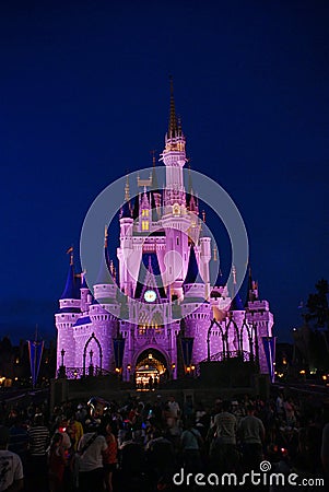 Cinderella disney castle night view Editorial Stock Photo