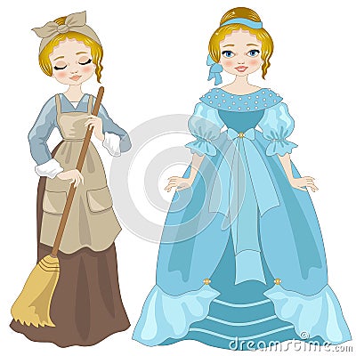 Cinderella Vector Illustration