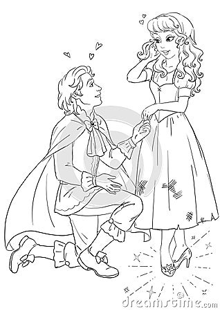 Cinderella and prince Stock Photo