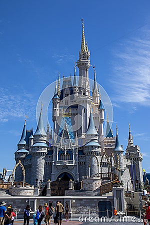 Cinderella princess castle at Disney world Florida Editorial Stock Photo