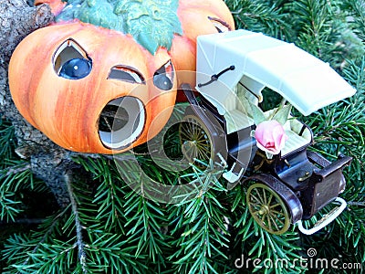 Cinderella pumpkin carriage Stock Photo