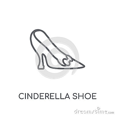 Cinderella shoe linear icon. Modern outline Cinderella shoe logo Vector Illustration