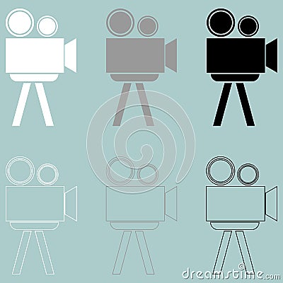 Cine projector or filmprojector icon. Vector Illustration