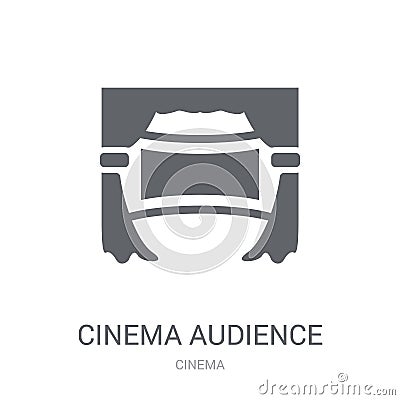 cinema audience icon. Trendy cinema audience logo concept on white background from Cinema collection Vector Illustration