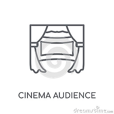 cinema audience linear icon. Modern outline cinema audience logo Vector Illustration