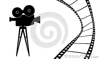 Cinema camera and movie vector illustration Vector Illustration