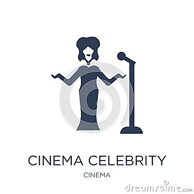 cinema celebrity icon. Trendy flat vector cinema celebrity icon Vector Illustration