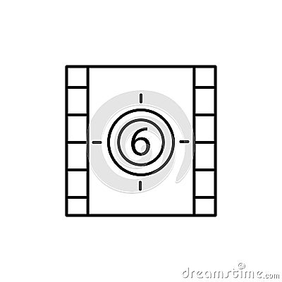 Cinema, countdown icon. Simple line, outline vector elements of cinematography icons for ui and ux, website or mobile application Stock Photo
