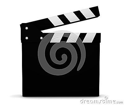 Cinema Film And Movie Blank Clapperboard Stock Photo