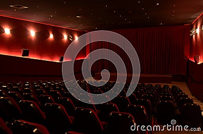 In a cinema hall Stock Photo