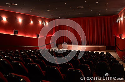 In a cinema hall Stock Photo