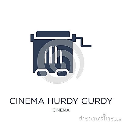 cinema hurdy gurdy icon. Trendy flat vector cinema hurdy gurdy i Vector Illustration